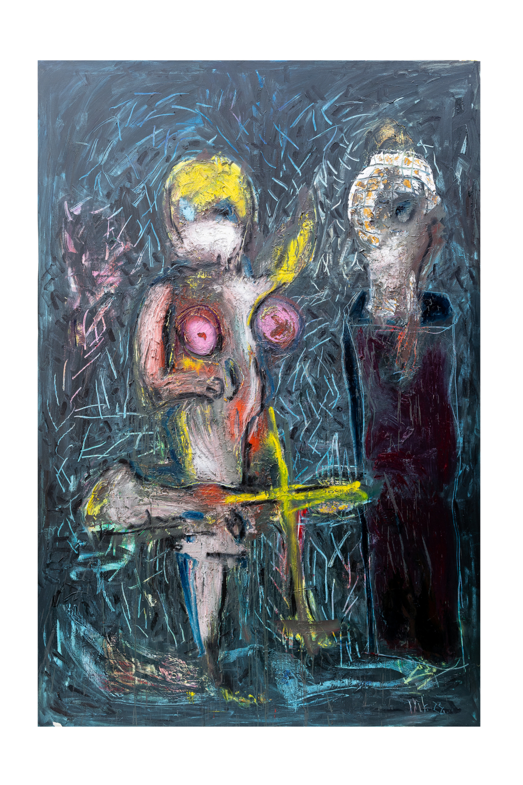 Georg der Bildhauer 2023 Öl auf Leinen 300-200cm