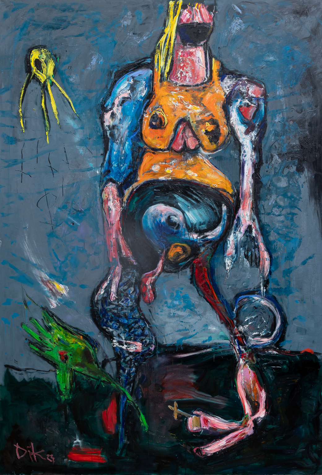 Graue Zone 2023 Öl auf Leinen 300-200 cm