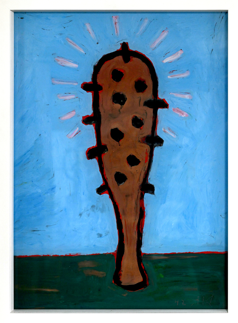 Heilige Keule 2023 Öl auf Acrylglas gerahmt, verglast 80-60 cm